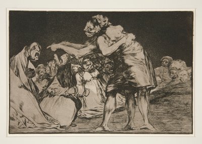Disparate matrimonial (Locura Matrimonial), pl. 7 de la serie Los proverbios de Francisco de Goya