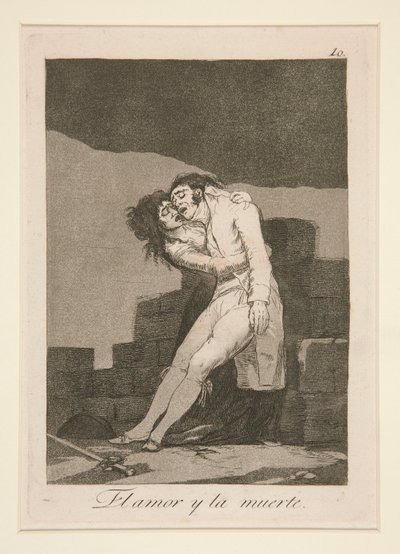 El amor y la muerte (Love and Death), pl. 10 from the series Los caprichos de Francisco de Goya