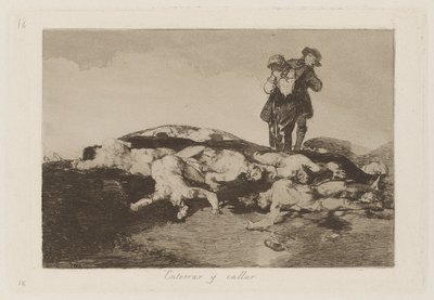 Enterrar y callar (Bury Them and Keep Quiet), Plate 18 from Los desastres de la guerra (The Disasters of War) de Francisco de Goya
