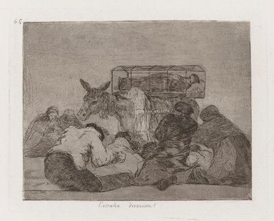 Extra?a devocion! (Strange Devotion!), Plate 66 from Los desastres de la guerra (The Disasters of War) de Francisco de Goya