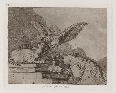 Gatesca pantomima (Feline Pantomime), Plate 73 from Los desastres de la guerra (The Disasters of War) de Francisco de Goya