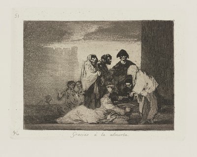 Gracias ? la almorta. (Thanks to the Millet.), pl. 51 from the series Los desastres de la guerra (The Disasters of War) de Francisco de Goya