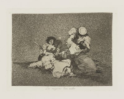 Las mugeres dan valor. (The Women Give Courage.), pl. 4 from the series Los desastres de la guerra (The Disasters of War) de Francisco de Goya