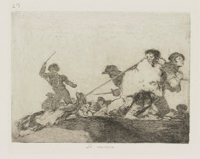 Lo merecia. (He Deserved It.), pl. 29 from the series Los desastres de la guerra (The Disasters of War) de Francisco de Goya