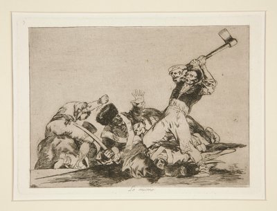 Lo mismo (The Same), pl. 3 from Los desastres de la guerra (The Disasters of War) de Francisco de Goya