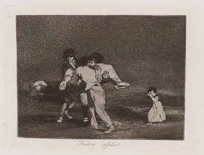 Madre infeliz! (Unhappy Mother!), Plate 50 from Los desastres de la guerra (The Disasters of War) de Francisco de Goya