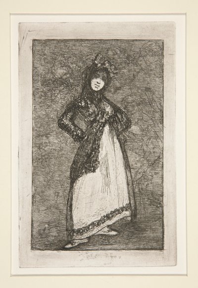 Maja [con un fondo oscuro] de Francisco de Goya