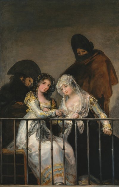 Majas en un balcón, ca. 1800-1810 de Francisco de Goya