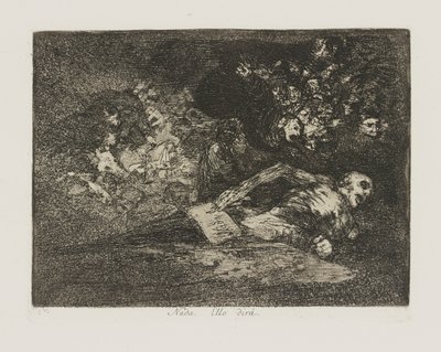 Nada. Ello dir?. (Nothing. The Event Will Tell.), pl. 69 from the series Los desastres de la guerra (The Disasters of War) de Francisco de Goya