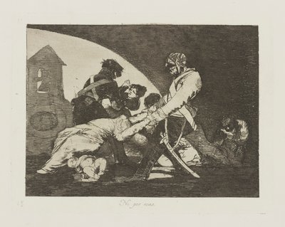 Ni siquiera para esos. (Tampoco estos.), pl. 11 de la serie Los Desastres de la Guerra de Francisco de Goya