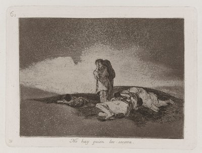 No hay quien los socorra (There is No One to Help Them), Plate 60 from Los desastres de la guerra (The Disasters of War) de Francisco de Goya