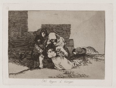 No llegan ? tiempo (They Do Not Arrive in Time), Plate 52 from Los desastres de la guerra (The Disasters of War) de Francisco de Goya