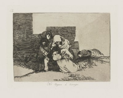 No llegan ? tiempo. (They Do not Arrive in Time.), pl. 52 from the series Los desastres de la guerra (The Disasters of War) de Francisco de Goya