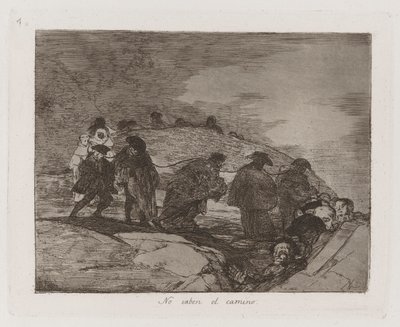 No saben el camino (They Do Not Know the Way), Plate 70 from Los desastres de la guerra (The Disasters of War) de Francisco de Goya