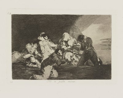 No se puede mirar. (One Can de Francisco de Goya