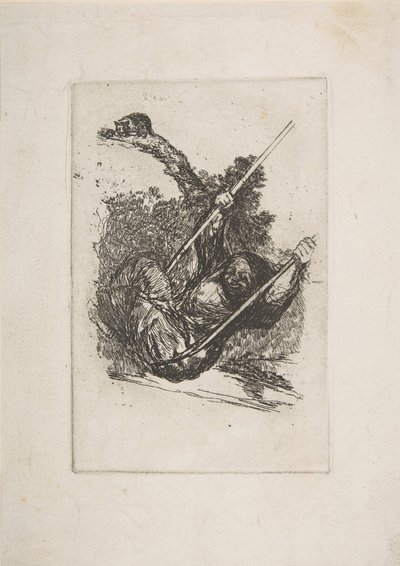 Vieja columpiándose de Francisco de Goya