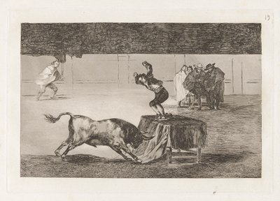 Otra locura suya en la misma plaza (Another Madness of his in the Same Ring), Plate 19 from La tauromaquia de Francisco de Goya