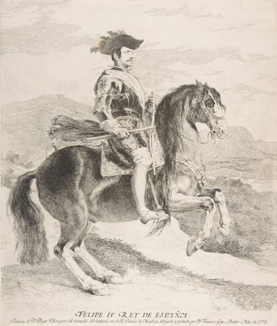 Felipe IV a Caballo, después de Velázquez de Francisco de Goya