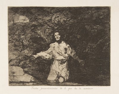 Placa 1 de Los desastres de la guerra: Triste..., ca. 1815 publicado 1863 de Francisco de Goya