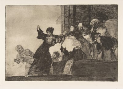 Placa 11 de los Disparates: Pobre locura, ca. 1816-23 publicado 1864 de Francisco de Goya