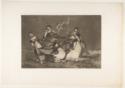 Plato 1 de los Disparates: Locura femenina de Francisco de Goya