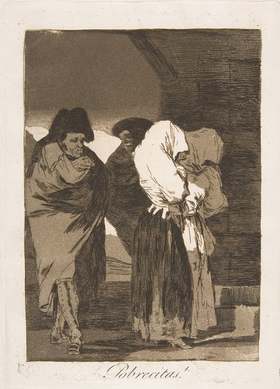 Plato 22 de Los Caprichos: ¡Pobrecitas!, 1799 de Francisco de Goya