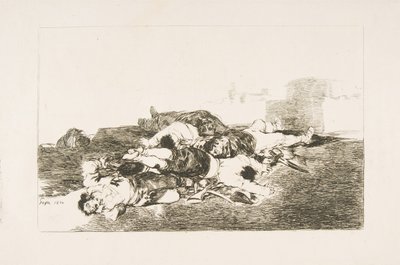 Placa 22 de Los Desastres de la Guerra: Aún peor. Tanto y... de Francisco de Goya