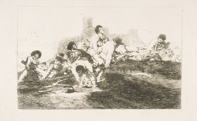Lámina 24 de Los Desastres de la Guerra: Todavía pueden ser útiles de Francisco de Goya