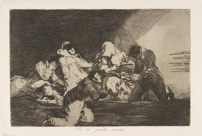 Placa 26 de Los Desastres de la Guerra: Uno..., 1810-20, publicada 1863 de Francisco de Goya