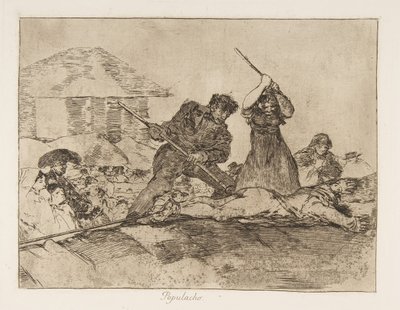 Placa 28 de Los Desastres de la Guerra: Chusma de Francisco de Goya