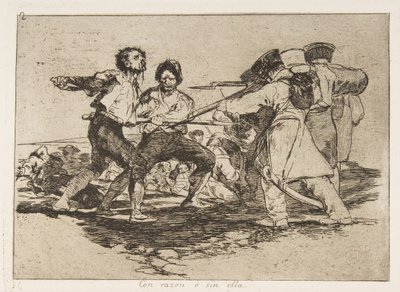 Placa 2 de Los Desastres de la Guerra: Derecha de Francisco de Goya