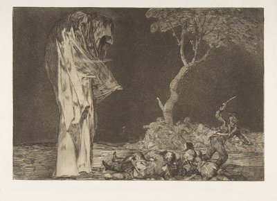 Placa 2 de los Disparates: La locura del miedo de Francisco de Goya