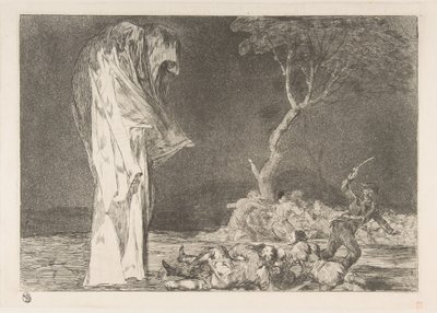 Lámina 2 de los Disparates: La locura del miedo, ca. 1816-23 publicado ca. 1848 de Francisco de Goya