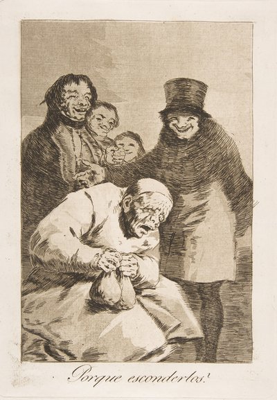 Placa 30 de Los Caprichos: ¿Por qué esconderlos? de Francisco de Goya