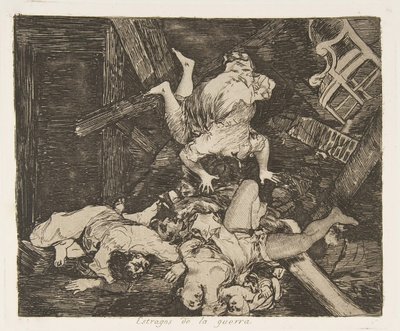Placa 30 de Los Desastres de la Guerra: Ravag... de Francisco de Goya