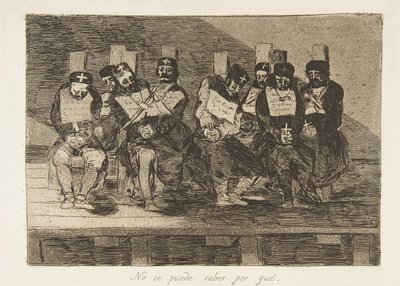 Placa 35 de Los Desastres de la Guerra: One C..., 1810 publicado 1863 de Francisco de Goya