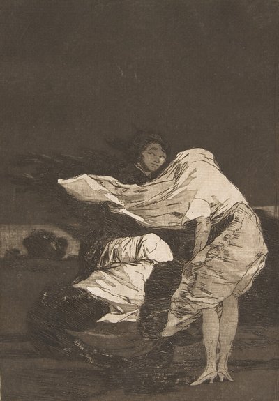 Placa 36 de Los Caprichos: ¡Qué mala noche! de Francisco de Goya