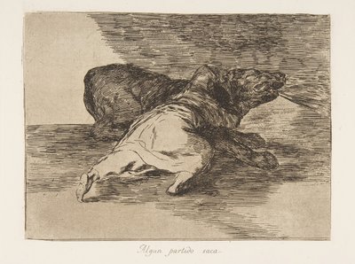Placa 40 de Los desastres de la guerra: Él ge... de Francisco de Goya