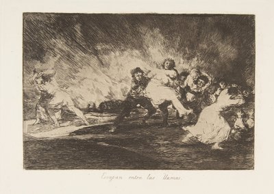 Placa 41 de Los Desastres de la Guerra: Ellos..., 1810 publicado 1863 de Francisco de Goya
