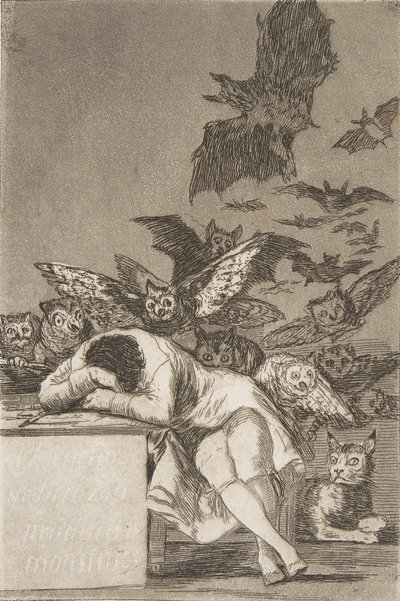 El sueño de la razón produce monstruos (detalle) de Francisco de Goya
