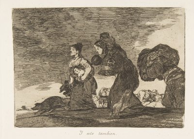 Placa 45 de Los desastres de la guerra: Y t..., 1810 publicado 1863 de Francisco de Goya