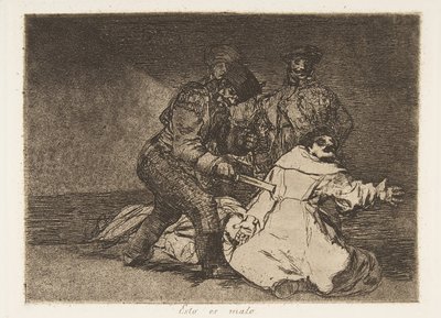 Placa 46 de Los desastres de la guerra: Esto... de Francisco de Goya