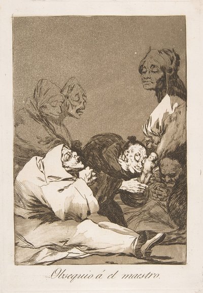 Un regalo para el maestro, de Los Caprichos de Francisco de Goya