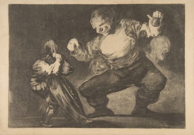 Placa 4 de los Disparates: Tonto de Francisco de Goya