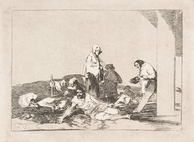 Placa 58 de Los Desastres de la Guerra: No sirve de nada llorar..., 1811-12 de Francisco de Goya