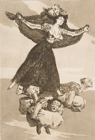 Plato 61 de Los Caprichos: Volaverunt, 1799 de Francisco de Goya
