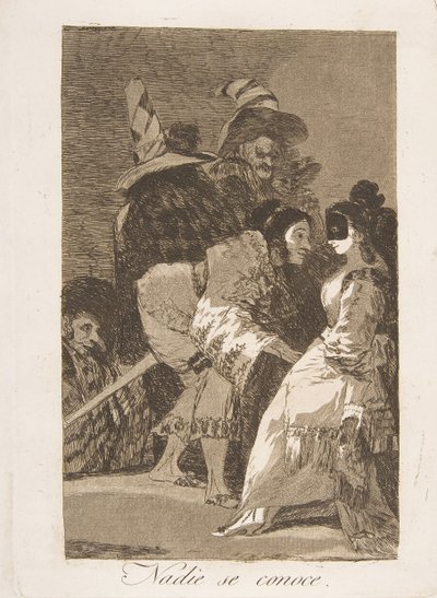 Placa 6 de Los Caprichos: Nadie se conoce, 1799 de Francisco de Goya