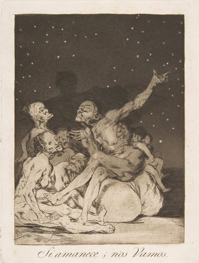 Cuando amanezca, nos iremos (Los Caprichos, lámina 71) de Francisco de Goya