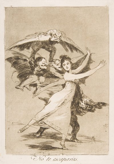 Placa 72, de Los Caprichos: No te escaparás de Francisco de Goya