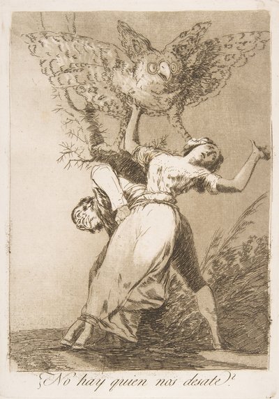Placa 75 de Los Caprichos: ¿No hay quien nos desate? de Francisco de Goya